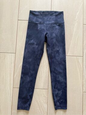 Lululemon Align High Rise Leggings Size 6 Blue Tie Dye Nulu Yoga Athletic Pants